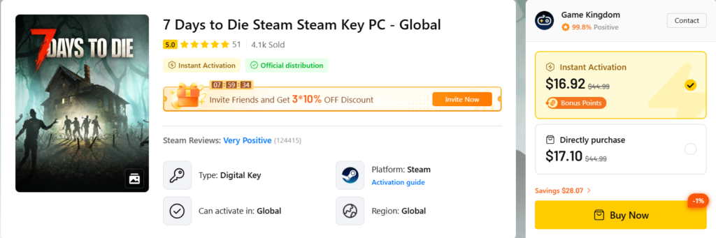 7 Days to Die Steam Key Guide: Best Deals and Safe Activation in 2026 2 image 1